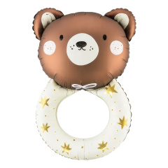 ПД Шар (26"/66 см) Фигура, Погремушка Мишка, 1 шт. в уп.