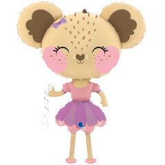 G Шар 3D (36"/91 см) Фигура, Мышь, Балерина, 1 шт. в уп.